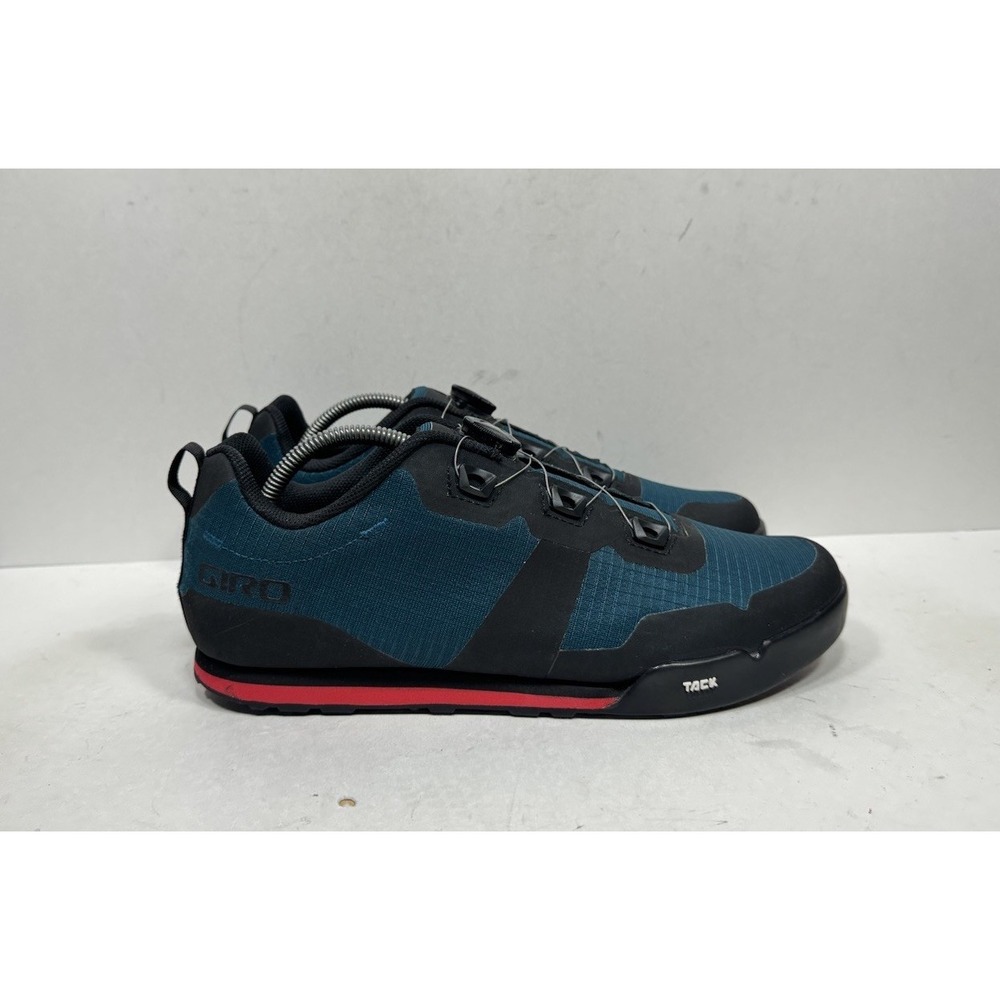 GIRO Tracker Black Mountain Bike Shoes BOA Men's Size 10.5 Blue